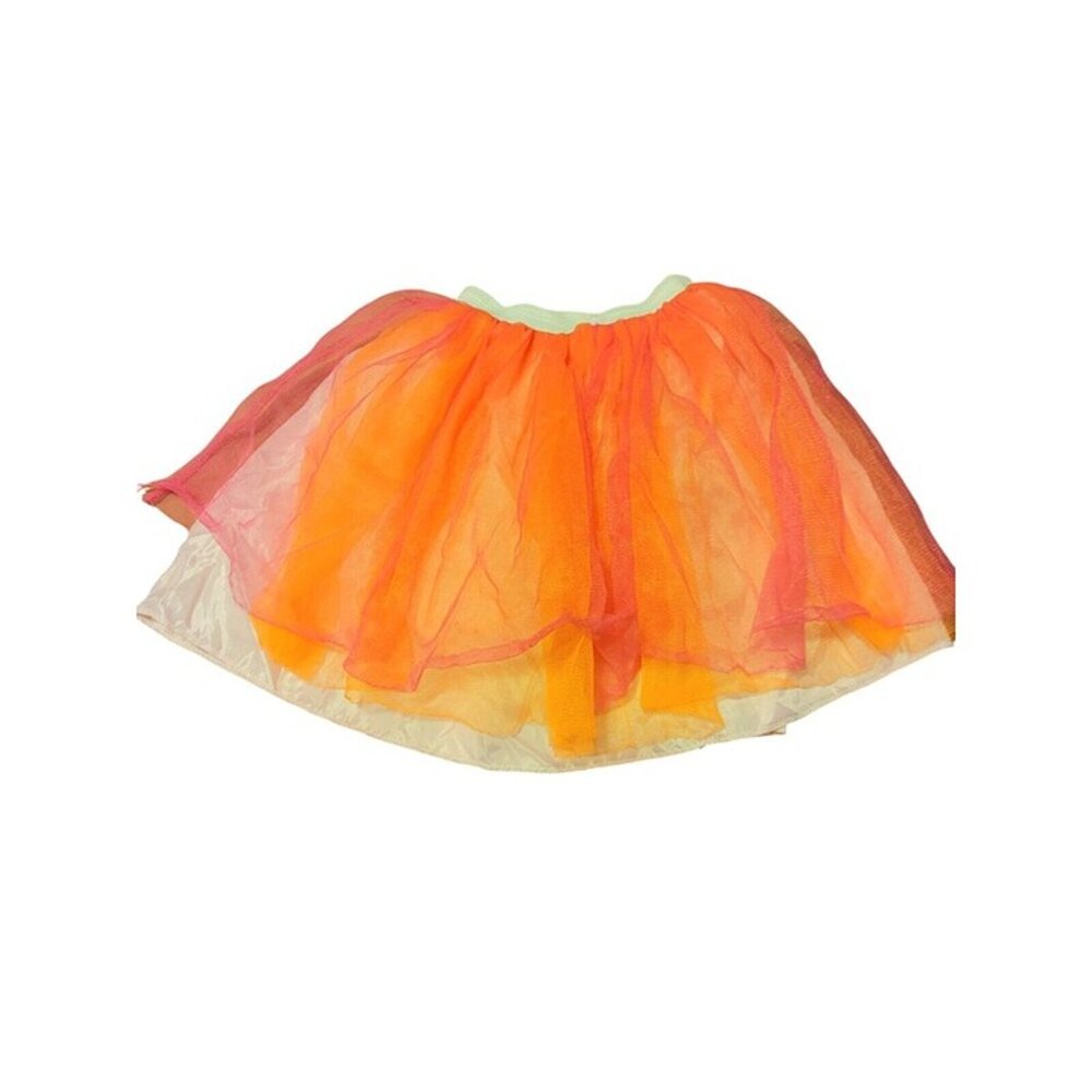 Little Girls Orange And Yellow Halloween Costume Tutu Fits Children 5-6 Years